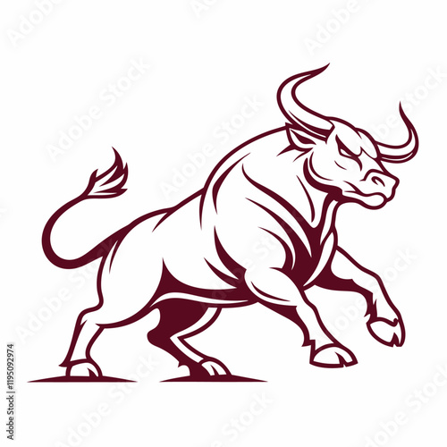 bull logo design template