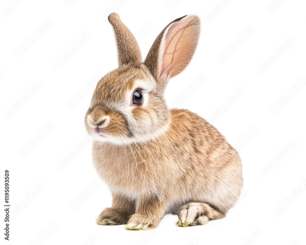 Obraz premium Isolated Brown Bunny Close-up