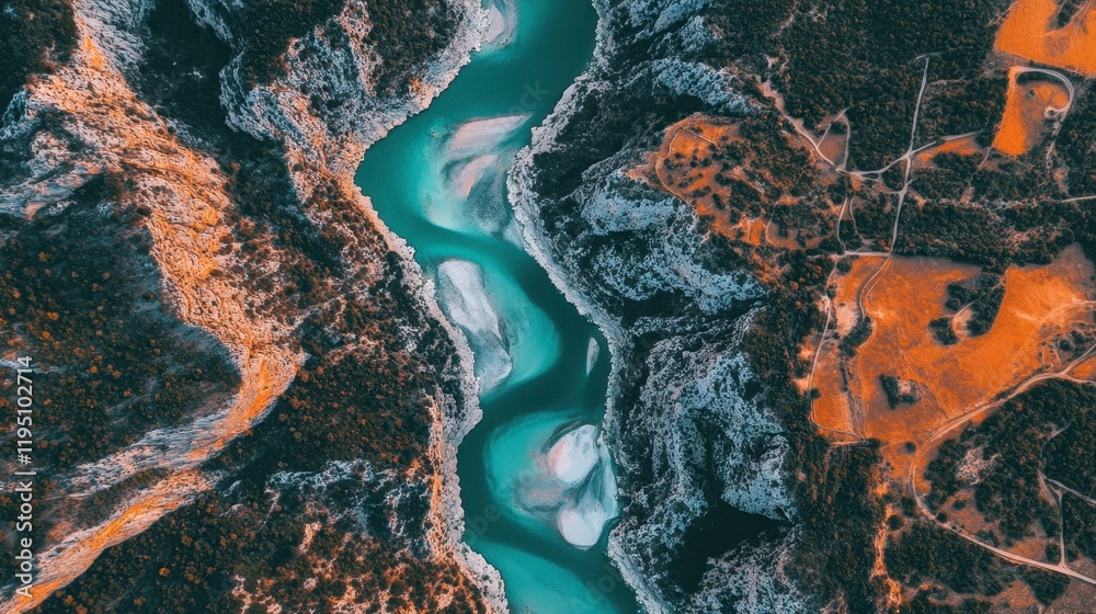 A stunning image of the Gorges du Verdon, with the river's turquoise waters contrasting beautifully with the earthy tones of the cliffs. A stunning image of the Gorges du Verdon, with the river's turquoise waters contrasting beautifully with the earthy tones of the cliffs.
