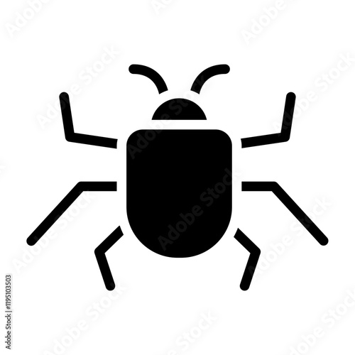 Bed Bug Vector Glyph Icon Design