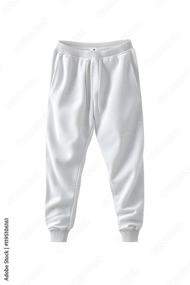 Blank grey sport man's sweatpants mockup, front view, isolated on white background Blank grey sport man's sweatpants mockup, front view, isolated on white background