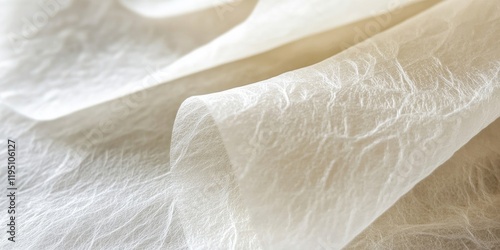 Wallpaper Mural Handmade rice paper closeup showcasing delicate off-white texture with subtle fibers flowing across softly lit background Torontodigital.ca
