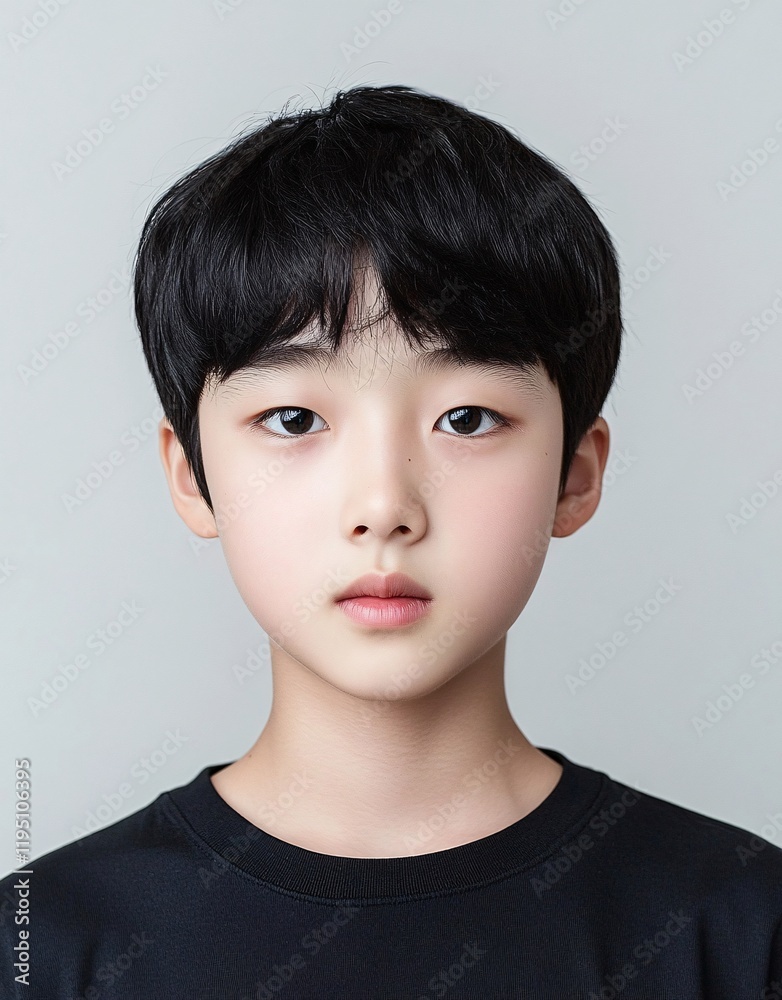 ID Photo for Passport : South Korean teenager boy 4 ID Photo for Passport : South Korean teenager boy 4
