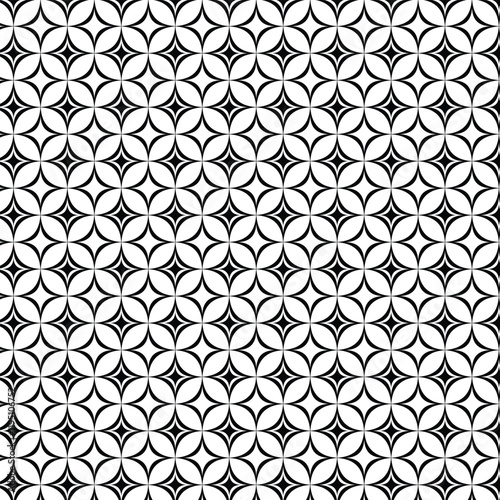 Seamless black and white diamond grid pattern.