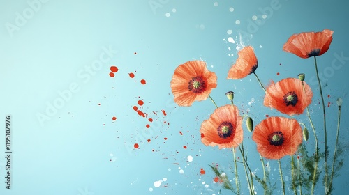  A few bees flit from flower to flower, adding life to the peaceful landscape.