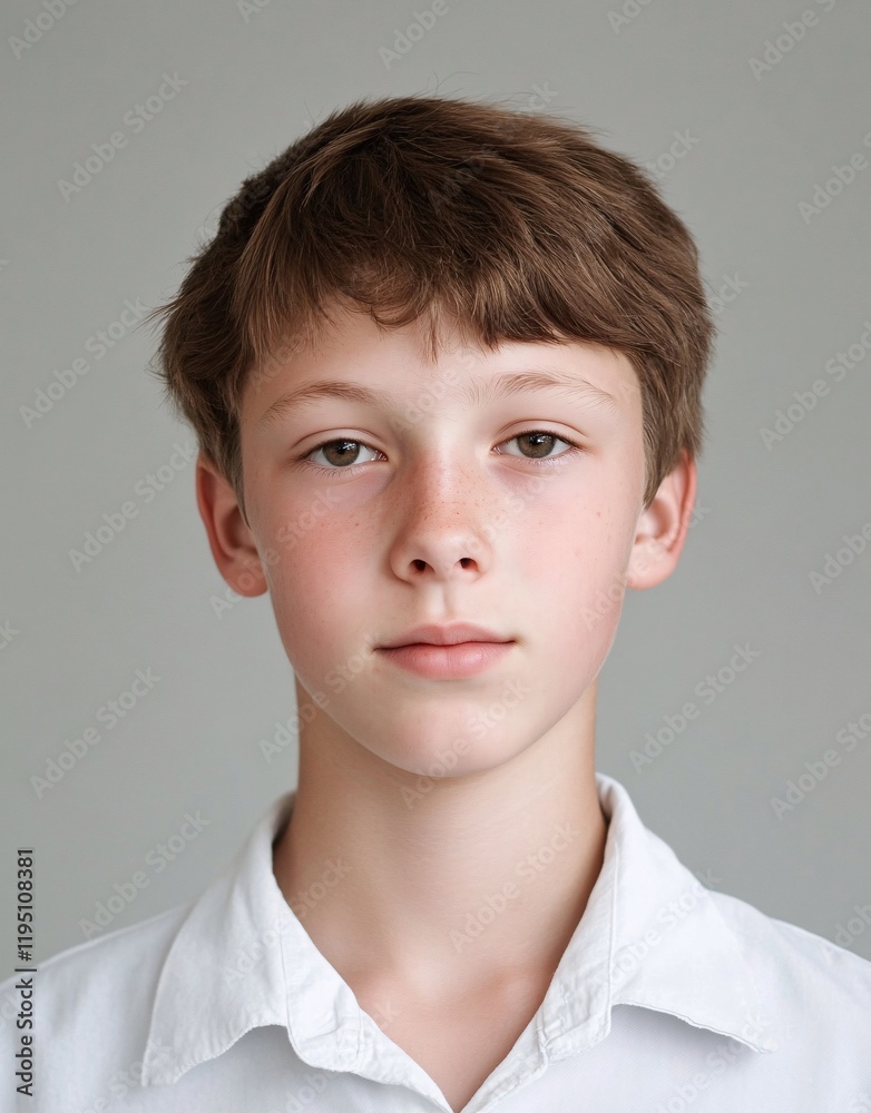 ID Photo for Passport : Russian teenager boy 1 ID Photo for Passport : Russian teenager boy 1