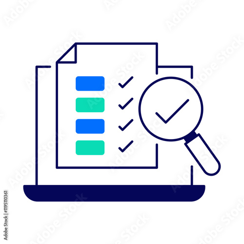 Model Evaluation – Checklist and Magnifying Glass Representing Performance Assessment of Models