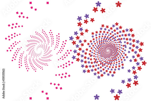 Pink, blue, red color transform designpattern, design, vector, illustration, art, flower, circle, color, decoration, ornament, floral, rainbow, frame, colorful, wallpaper, heart, card, backdrop, manda