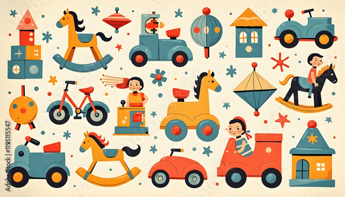 Background of vintage toy