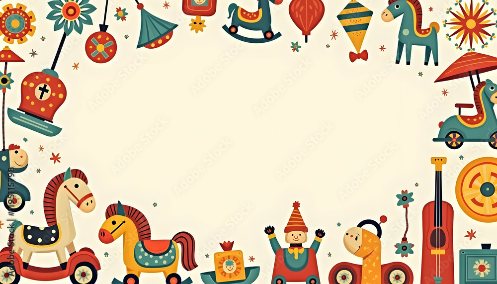 Naklejka premium Background of vintage toy