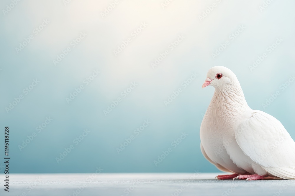 Obraz premium The Inspiring Power of Love Visualized Through a Serene White Dove Against a Soft Background
