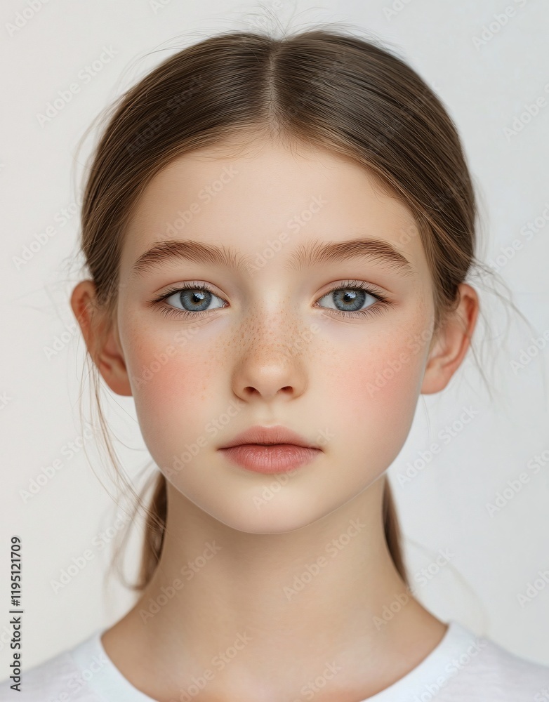 ID Photo for Passport : British teenager girl 5 ID Photo for Passport : British teenager girl 5