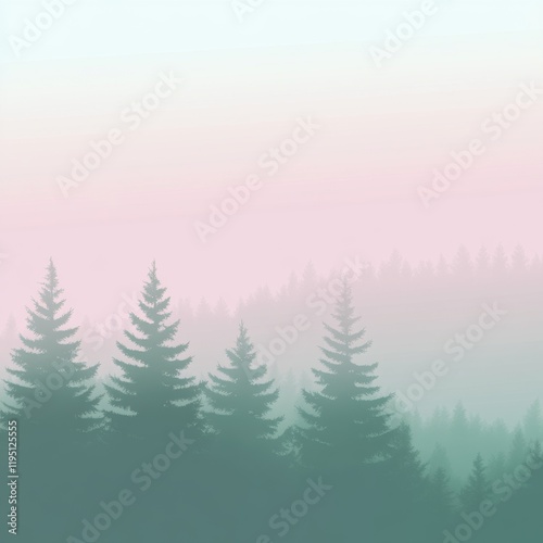A calming gradient background with forest dawn colors.featuring soft greens and pinks.evoking peace and freshness.ideal for nature-themed content and morning designs
