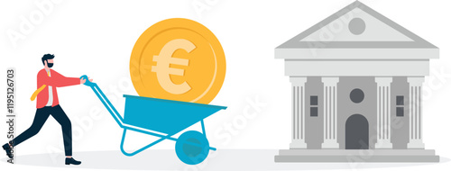 Social media illustration, business concept, web design

