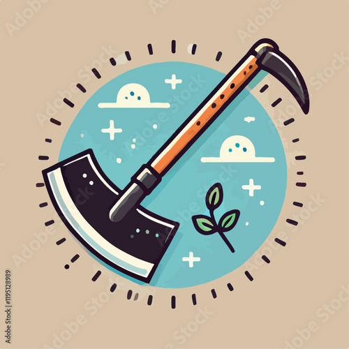 hoe illustration 