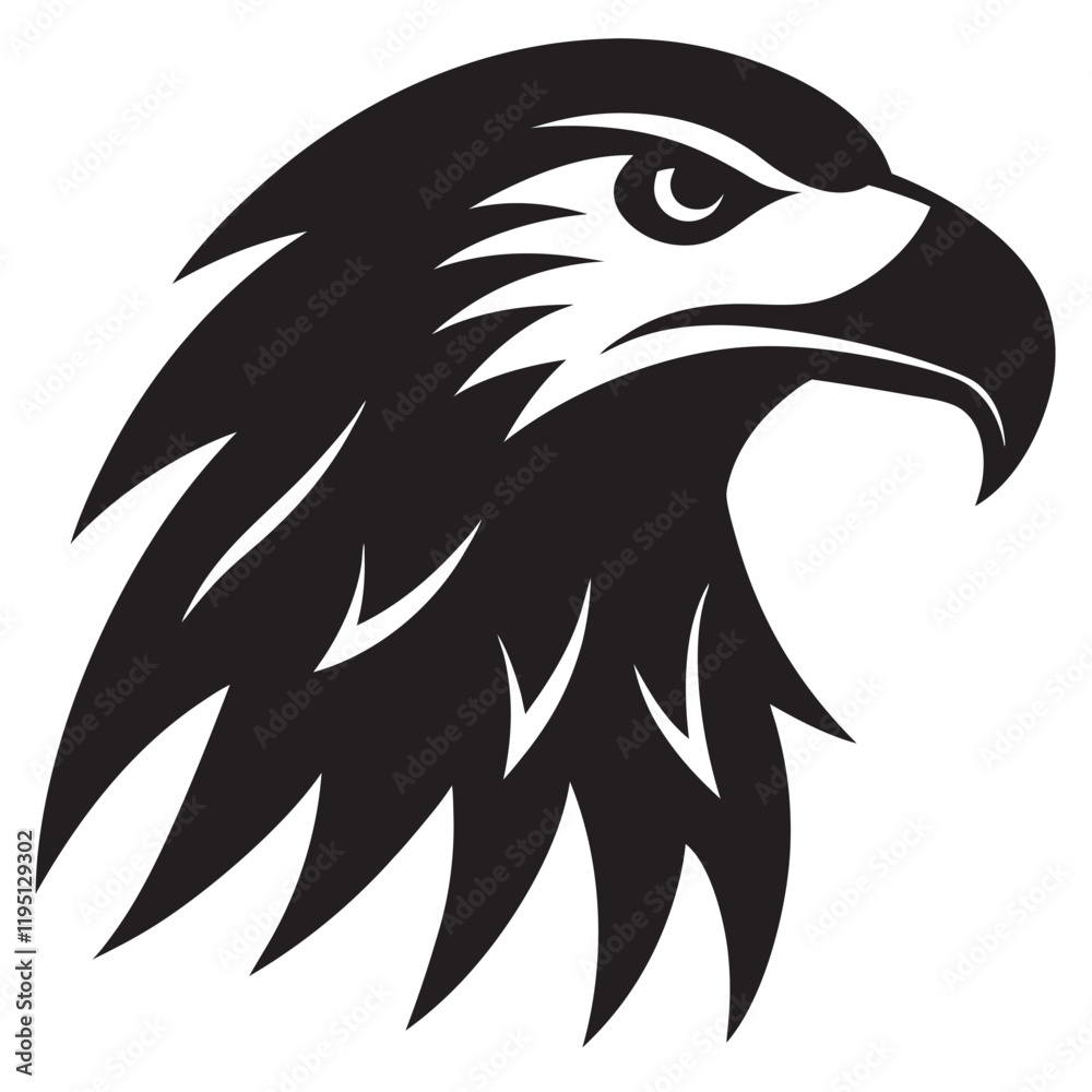 Fototapeta premium An eagle head silhouette 