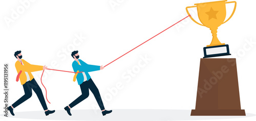 Social media illustration, business concept, web design

