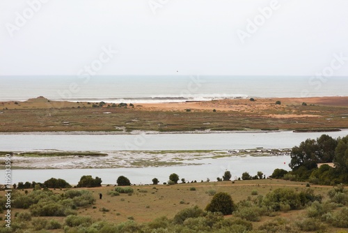 Morocco birdwatching area tidal marsh in Oualidia photo