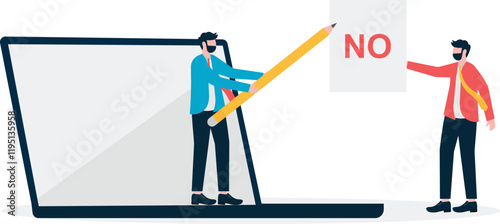 Social media illustration, business concept, web design

