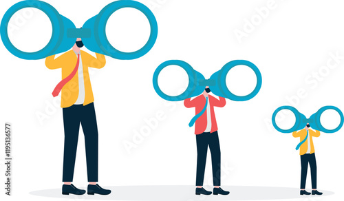 Social media illustration, business concept, web design

