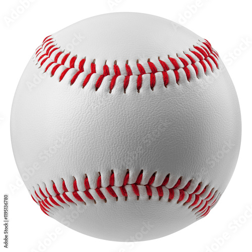 Baseball ball isolated on white background, full depth of field