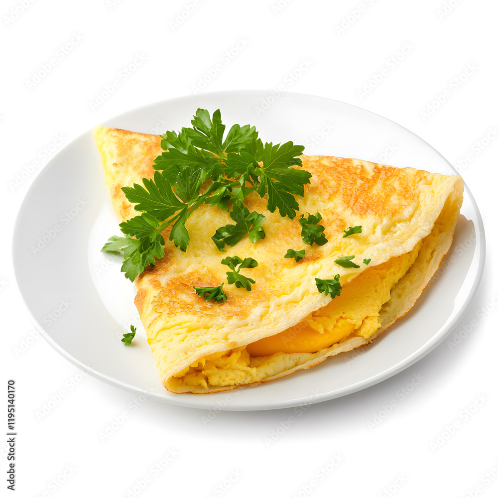 Top view egg omelette isolated on white Top view egg omelette isolated on white