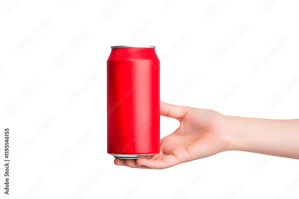 Hand holding can soda bottle isolated on white background Hand holding can soda bottle isolated on white background