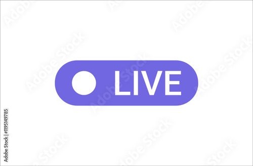 Live Broadcast Icon In Flat Vector Illustration Symbolizing Online Streaming, Social Media Engagement, And Digital Content Creation, Isolated On White Background
