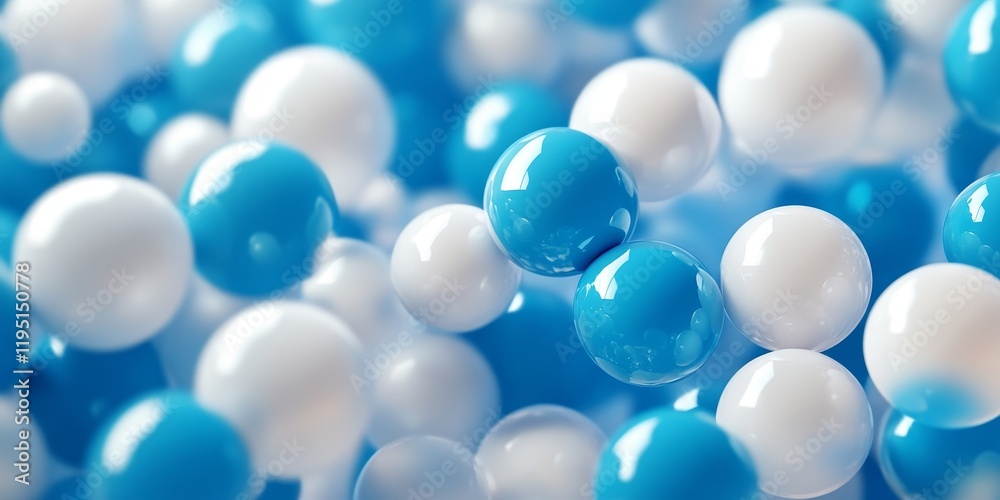 Blue and white sphere network structure - abstract design connection design - 3D illustration, Generative AI Blue and white sphere network structure - abstract design connection design - 3D illustration, Generative AI
