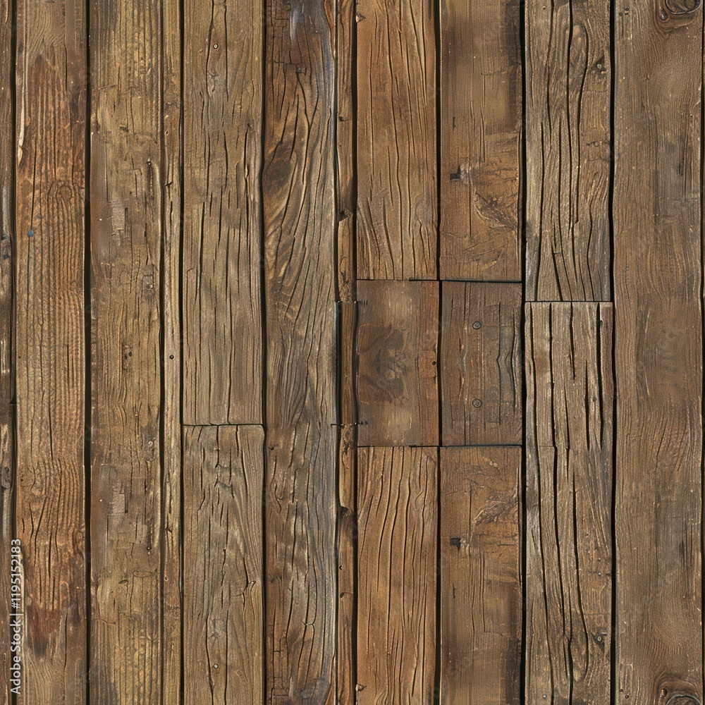 Naklejka premium Rustic Wooden Plank Texture with Natural Grain By Generated AI