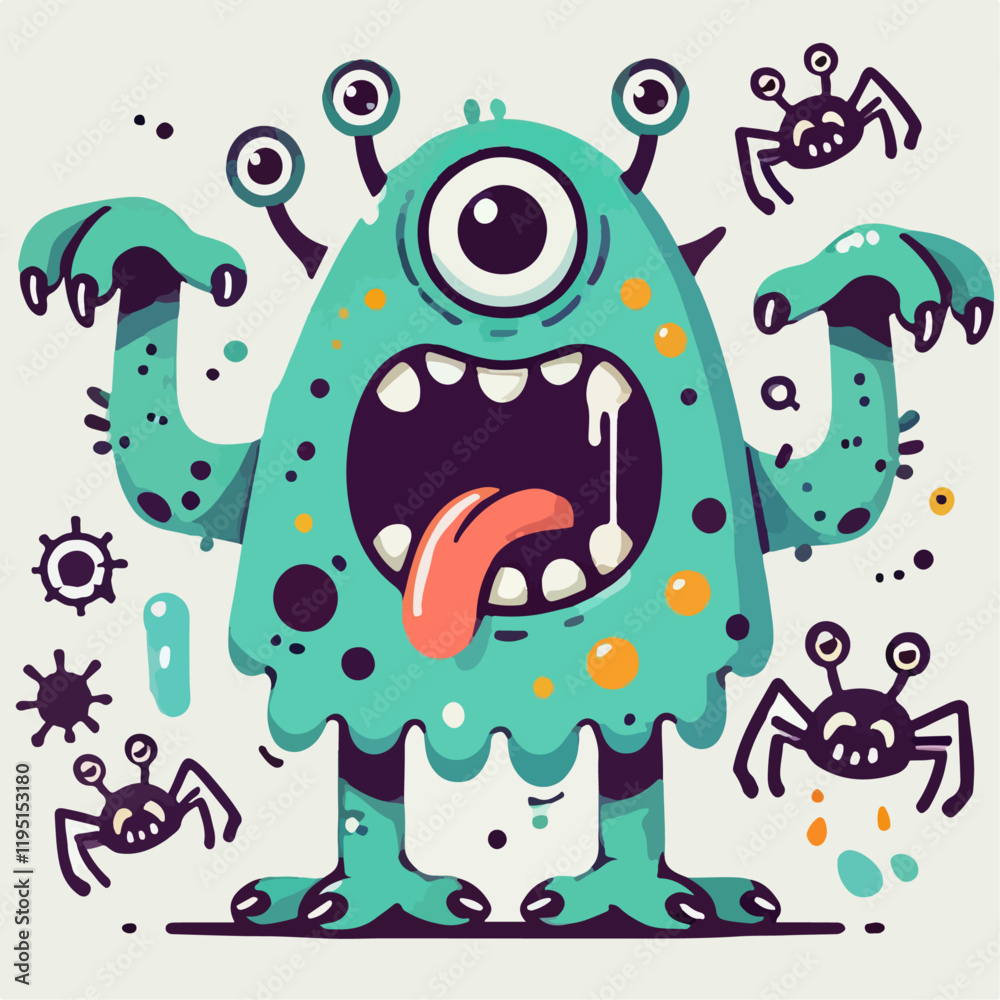 Obraz premium cartoon monster