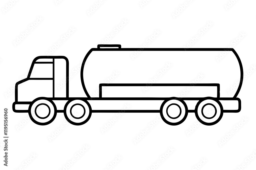 Clean Tanker Silhouette Vector Clean Tanker Silhouette Vector