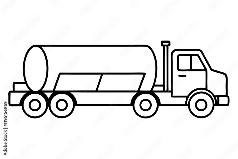 Clean Tanker Silhouette Vector Clean Tanker Silhouette Vector