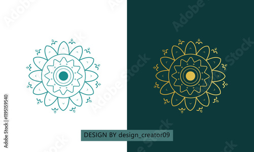 Elegant gold mandala design vector illustration