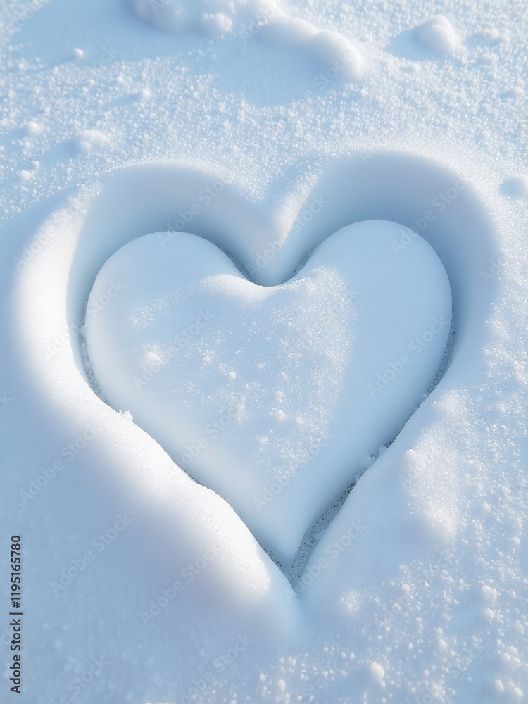 Le Coeur Est Dessiné Dans La Neige, Un Symbole De Amour Et De Beauté Naturelle Qui Inspire Émotion. 00002 Le Coeur Est Dessiné Dans La Neige, Un Symbole De Amour Et De Beauté Naturelle Qui Inspire Émotion. 00002