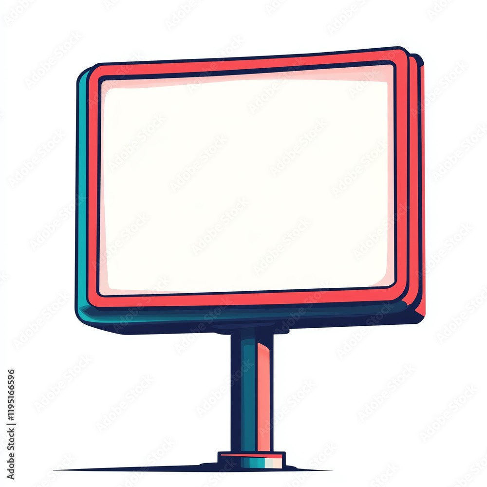Fototapeta premium A colorful blank billboard standing tall, inviting creativity and advertising potential in urban spaces.