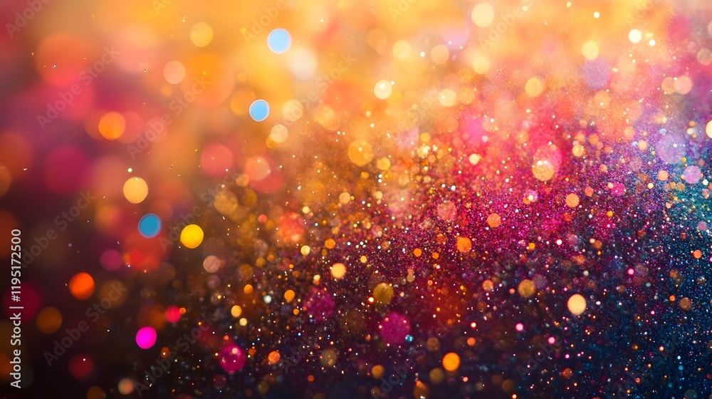 Fototapeta premium Vibrant and Cheerful Background with Sparkling Gradients Colorful Tones and Modern Playful Abstract Patterns Festive and Glittering Digital Backdrop Perfect for Events Parties and Holidays