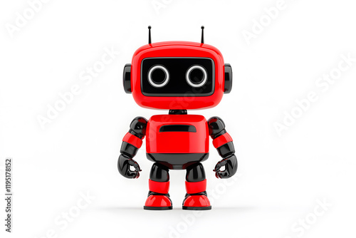 Vintage robot cute toy isolated on white background