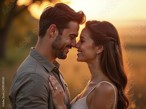 A Couple Deeply In Love With Each Other, Sharing A Strong Emotional Connection That Brings Joy And Happiness Their Lives Together Daily. 00001 photo