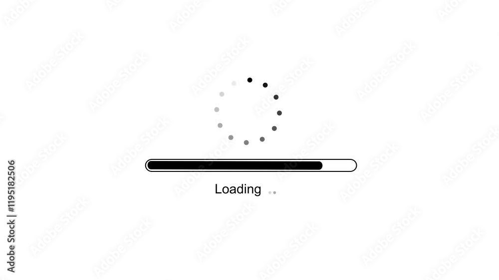 Minimalist Loading Screen with Progress Bar and Circular Animation, Modern User Interface Design Concept, Teal Gradient Background, Technology and Software Development Use, UI/UX Elements Minimalist Loading Screen with Progress Bar and Circular Animation, Modern User Interface Design Concept, Teal Gradient Background, Technology and Software Development Use, UI/UX Elements