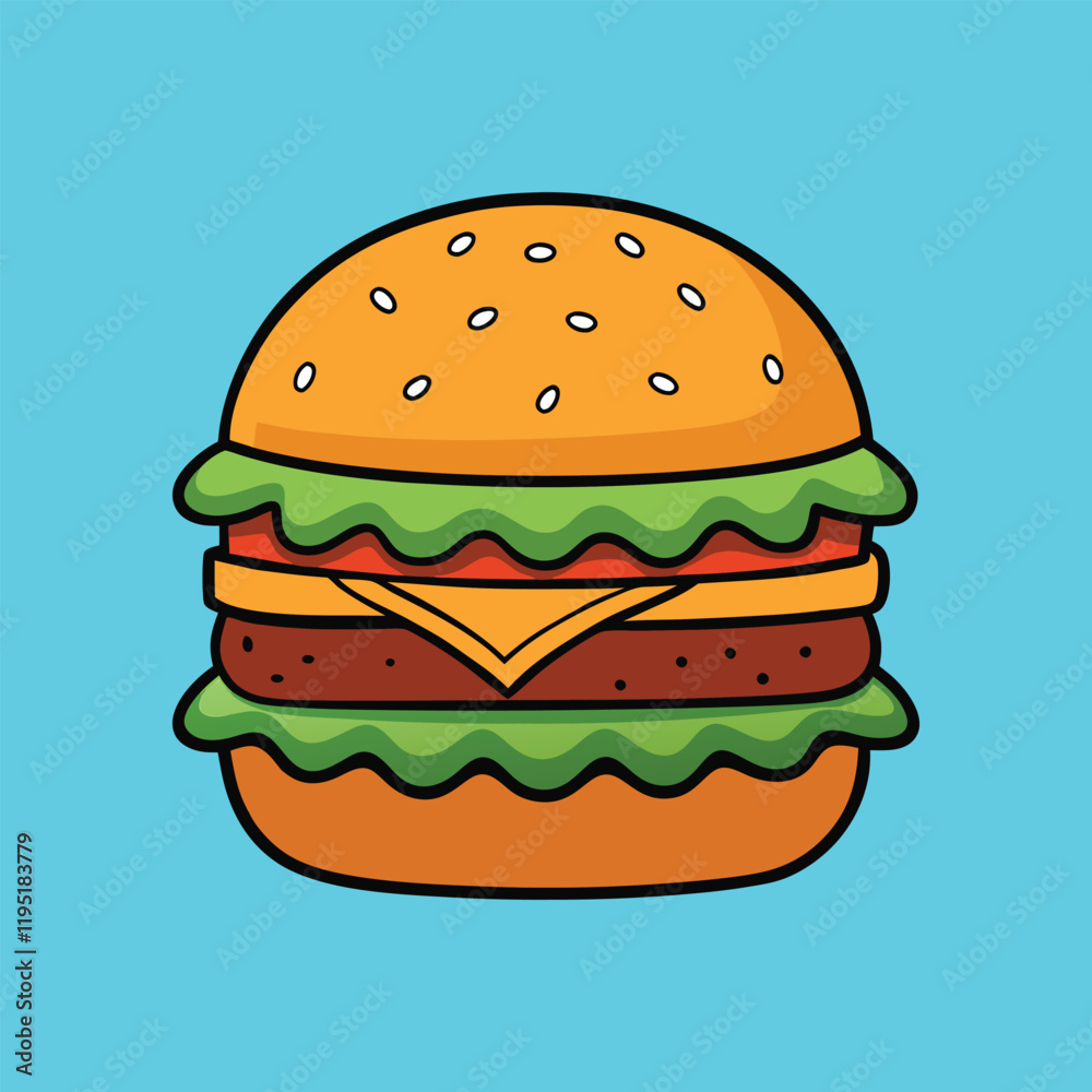 Cartoon Food Icon vector illustration, Kawaii Cartoon Food clipart Design