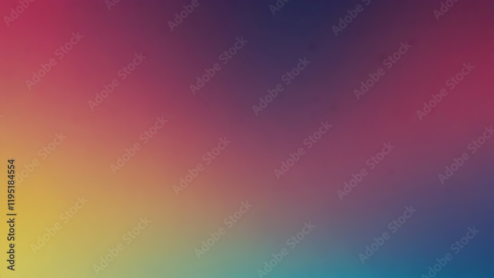Naklejka premium A blurry grainy gradient of blues, purples, and yellows a modern, artistic abstract background