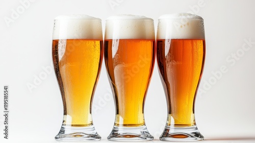 Wallpaper Mural Glasses of beer isolated on white Torontodigital.ca