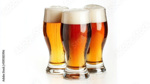 Wallpaper Mural Glasses of beer isolated on white Torontodigital.ca