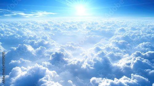 A picture of the sky above the clouds