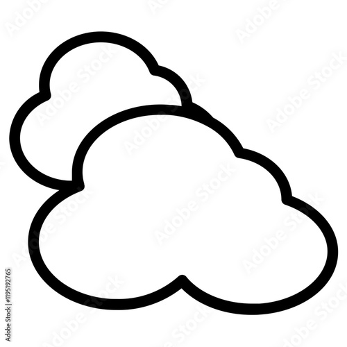 Weather Cloud Forecast Line Icon