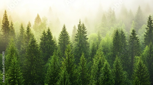 Pine trees in forest against sky