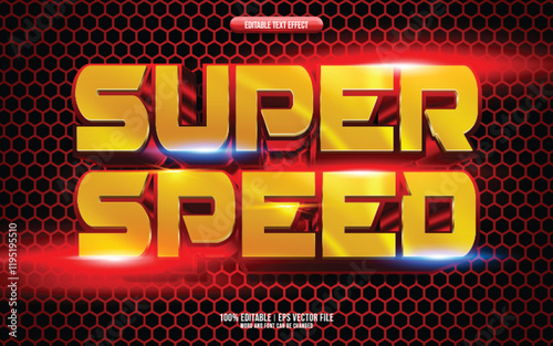 Super Speed 3D editable text effect