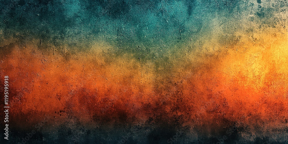 Obraz premium Vibrant hues of sunset paint the sky in stunning orange and blue tones over a tranquil landscape at dusk