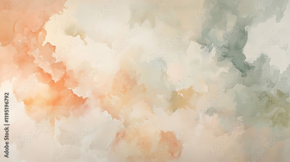 Obraz premium Soft Abstract Watercolor Background with Warm Earthy Tones